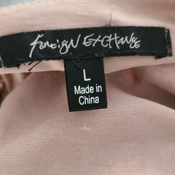 Foreign Exchange Chevron Patterned Pink and Brown Lace Boho Dress - Picture 5 of 5